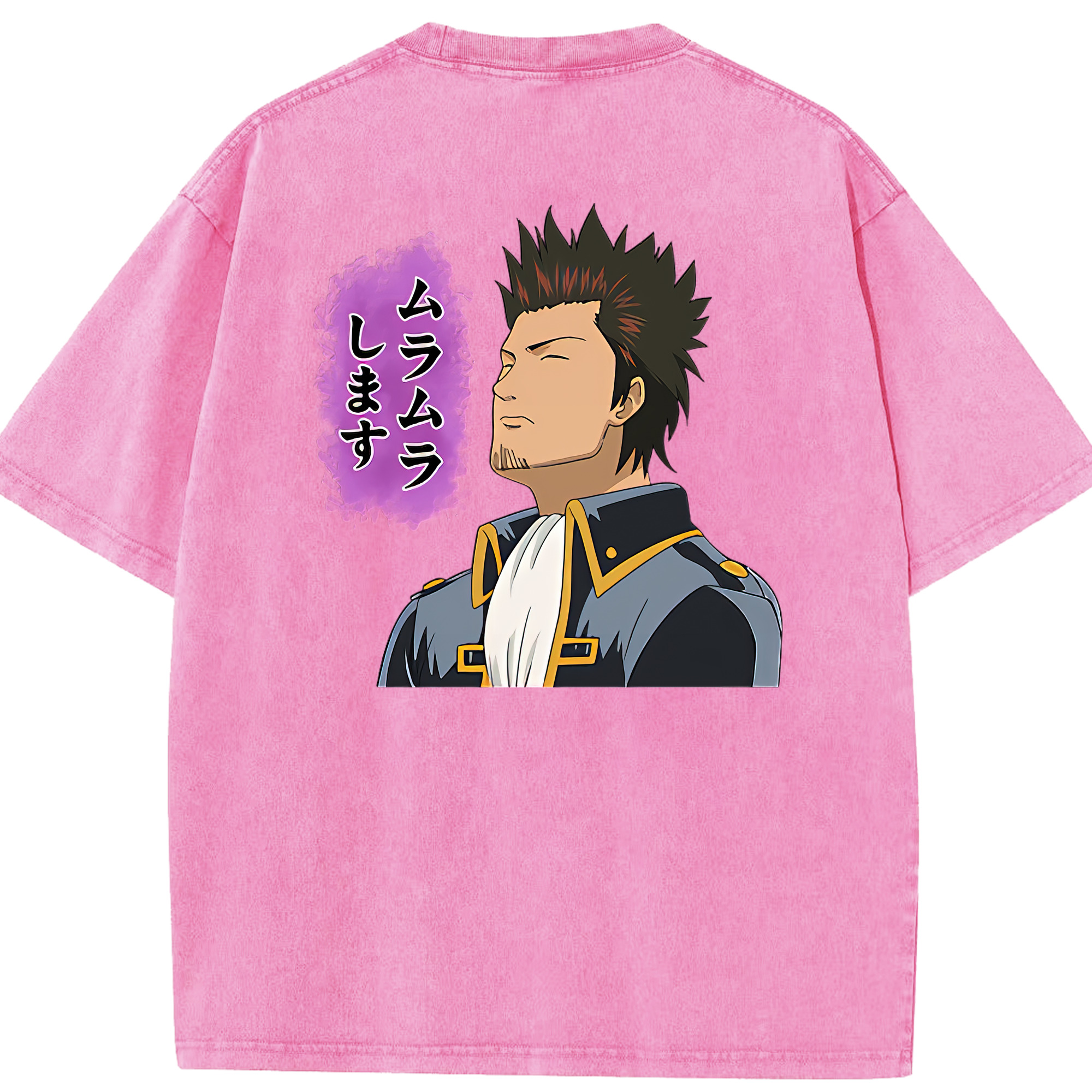 （画像用） ぎんたま 坂田銀時（さかたぎんとき） 神楽 志村新八（しむら しんぱち） GINTAMA Sakata Gintoki Kagura Shimura Shinpachi 綿100% ヴィンテージ風 半袖Tシャツ（背面プリント）